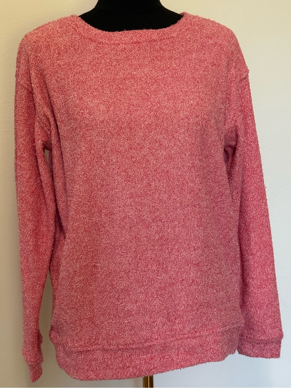 boxercraft Red Chenille Crewneck Sweater